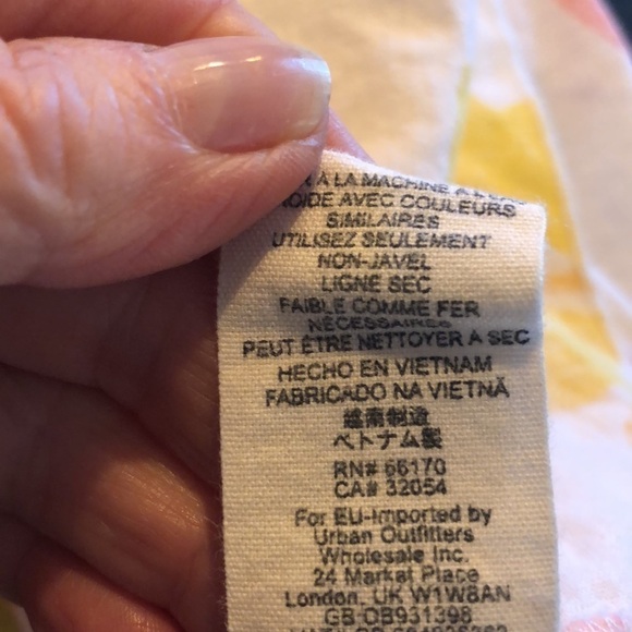 Free People Linen Blend Sherbet Color Florals on White Multi Tiered Dress S/XS - Picture 11 of 11